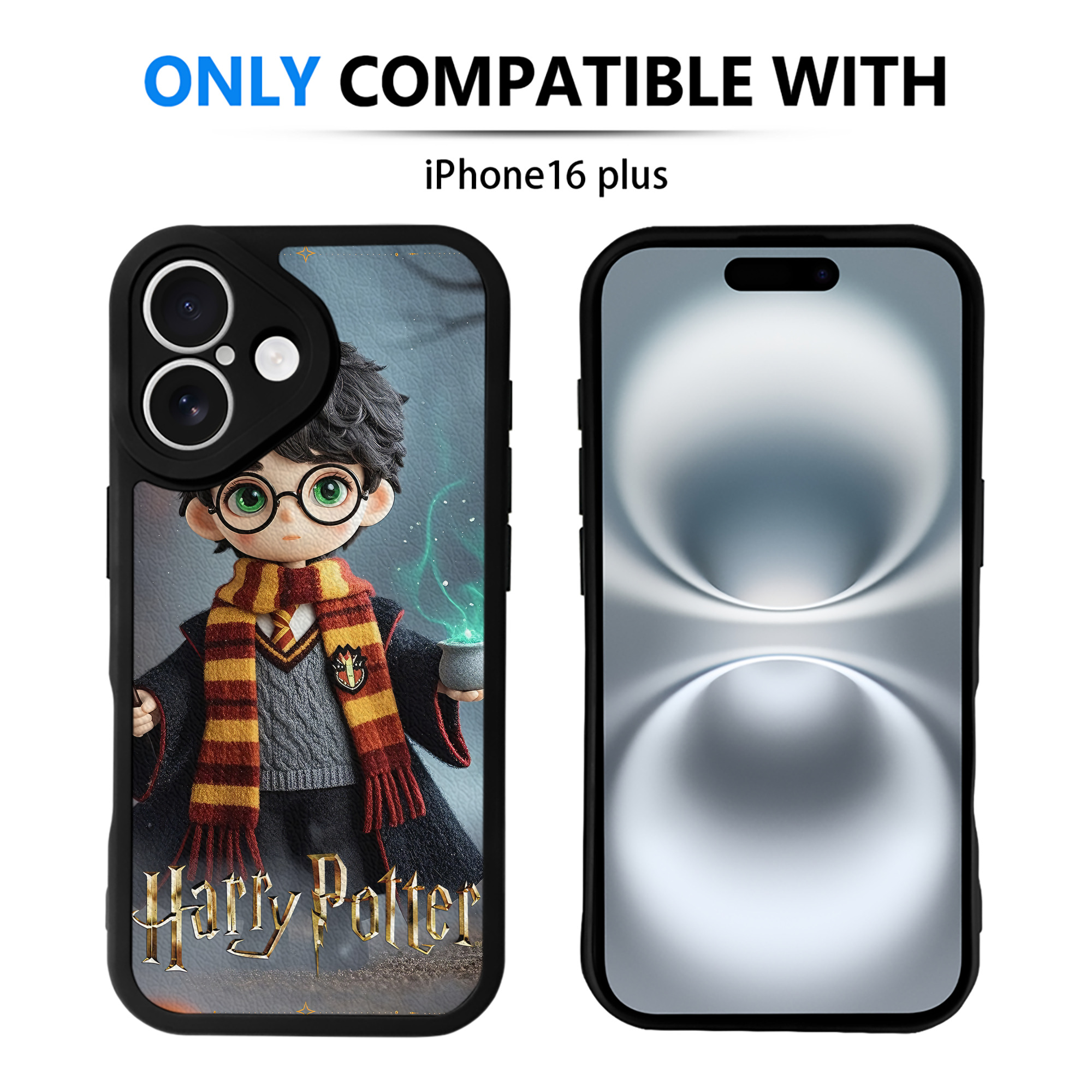 （画像用） Harry Potter ハリー・ポッターシリーズ 【iPhone 16シリーズ対応】シリコンスマホケース（レザー調） 材質：シリコン